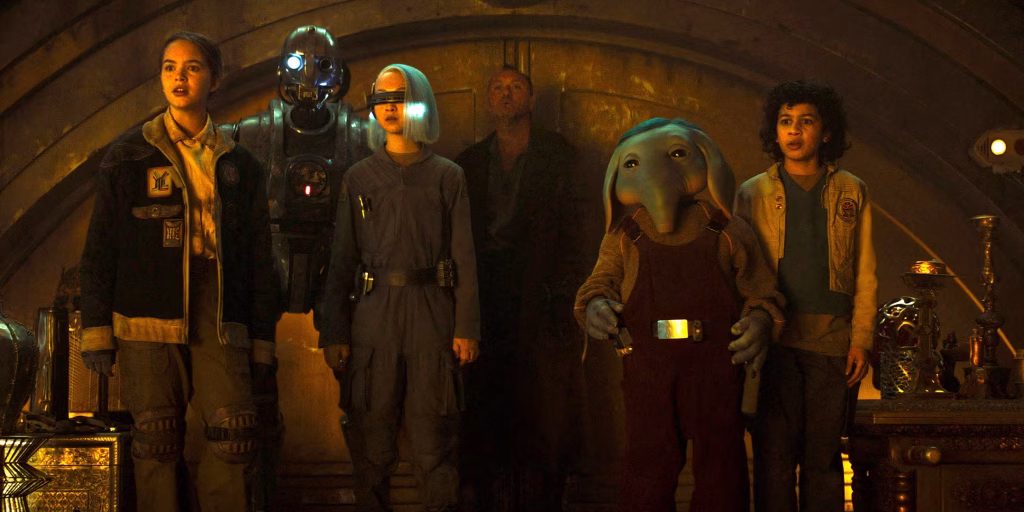 The kids and droid of Star Wars Skeleton Crew